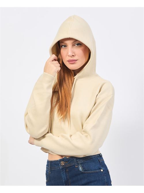 John Richmond - Sweat-shirt court ? capuche RICHMOND X | UWA24024FEBONE WHITE